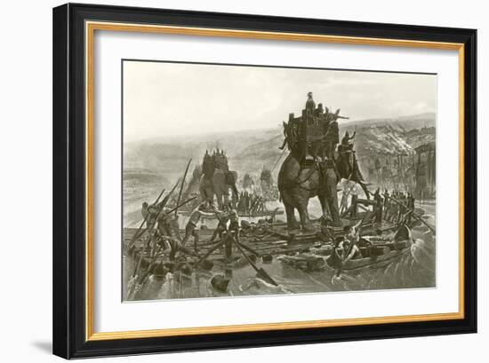 Hannibal Crossing the Rhone-Henri-Paul Motte-Framed Giclee Print