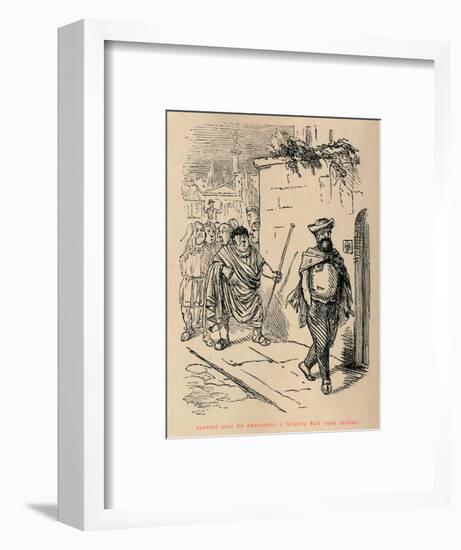 'Hannibal leads the Ambassadors a fatiguing Walk round Carthage', 1852-John Leech-Framed Giclee Print