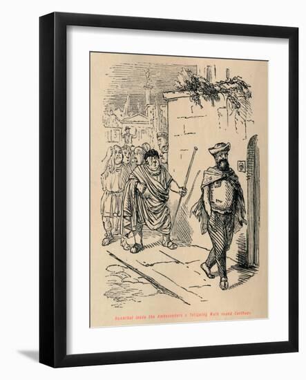 'Hannibal leads the Ambassadors a fatiguing Walk round Carthage', 1852-John Leech-Framed Giclee Print