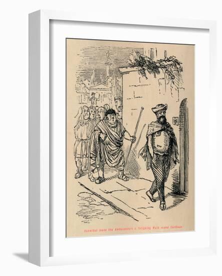 'Hannibal leads the Ambassadors a fatiguing Walk round Carthage', 1852-John Leech-Framed Giclee Print