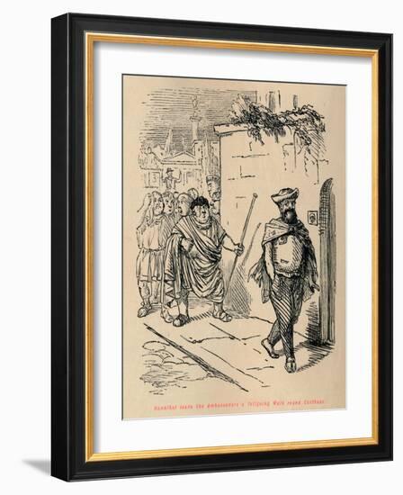 'Hannibal leads the Ambassadors a fatiguing Walk round Carthage', 1852-John Leech-Framed Giclee Print