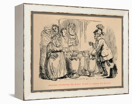 'Hannibal requesting the Cretan Priests to become his Bankers', 1852-John Leech-Framed Premier Image Canvas