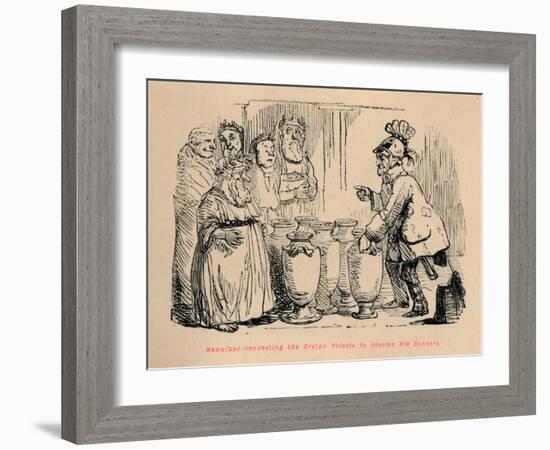 'Hannibal requesting the Cretan Priests to become his Bankers', 1852-John Leech-Framed Giclee Print