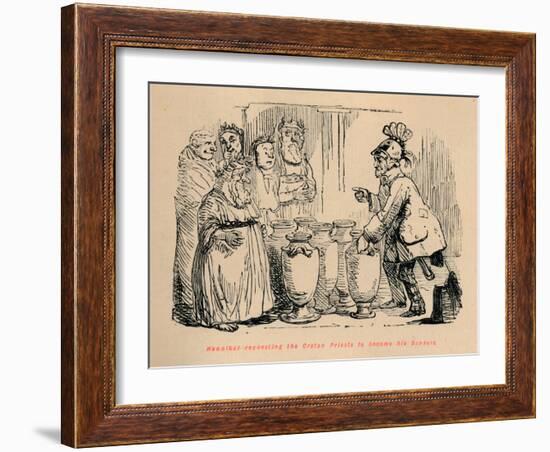 'Hannibal requesting the Cretan Priests to become his Bankers', 1852-John Leech-Framed Giclee Print