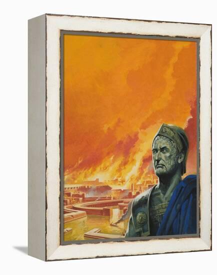 Hannibal with Carthage in Flames-Severino Baraldi-Framed Premier Image Canvas