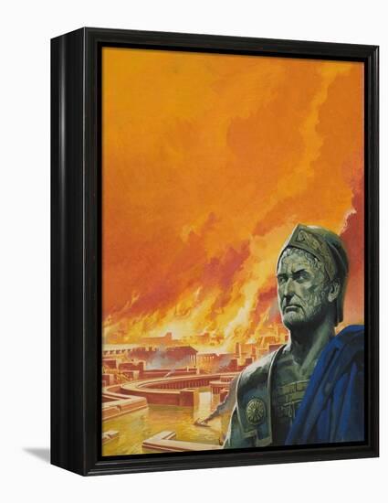 Hannibal with Carthage in Flames-Severino Baraldi-Framed Premier Image Canvas