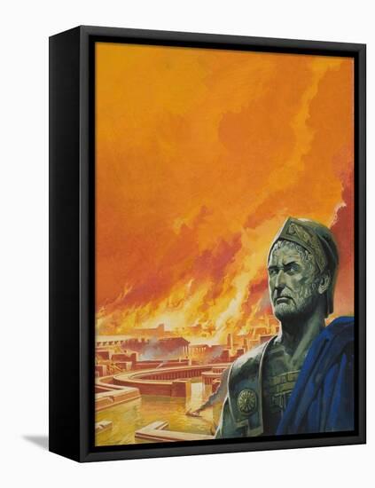 Hannibal with Carthage in Flames-Severino Baraldi-Framed Premier Image Canvas