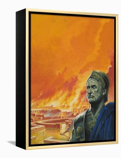 Hannibal with Carthage in Flames-Severino Baraldi-Framed Premier Image Canvas
