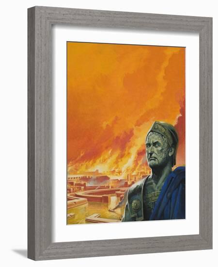 Hannibal with Carthage in Flames-Severino Baraldi-Framed Giclee Print