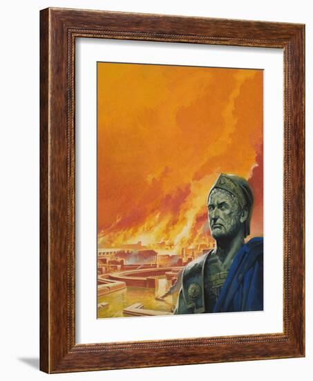 Hannibal with Carthage in Flames-Severino Baraldi-Framed Giclee Print