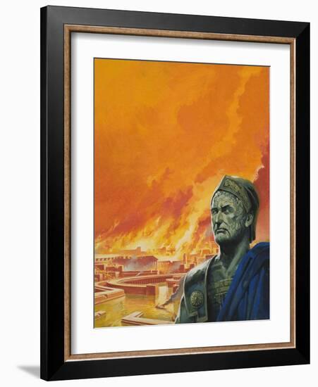 Hannibal with Carthage in Flames-Severino Baraldi-Framed Giclee Print