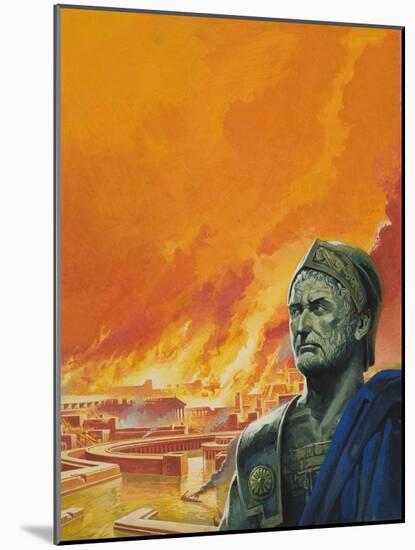 Hannibal with Carthage in Flames-Severino Baraldi-Mounted Giclee Print