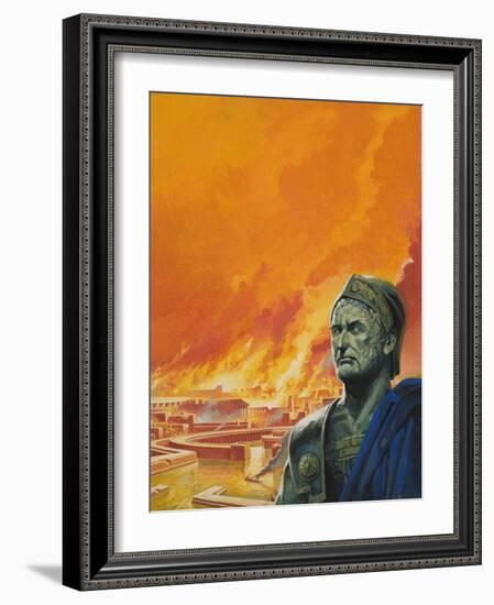 Hannibal with Carthage in Flames-Severino Baraldi-Framed Giclee Print