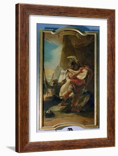 Hannibal with the Head of His Brother Hasdrubal, 1728-30-Giovanni Battista Tiepolo-Framed Giclee Print