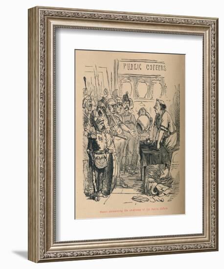 'Hanno announcing the emptiness of the Public Coffers', 1852-John Leech-Framed Giclee Print