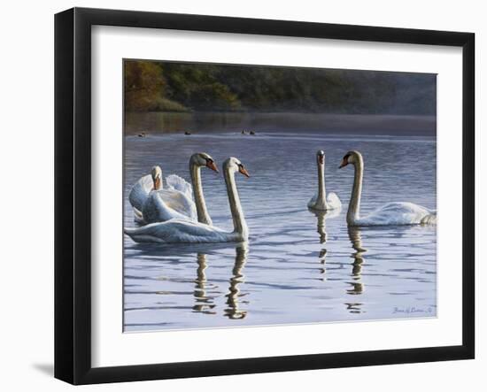 Hanover Swans Five-Bruce Dumas-Framed Giclee Print