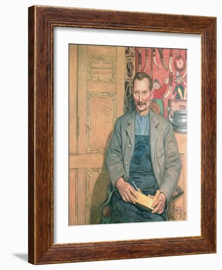 Hans Arnbom, the Carpenter-Carl Larsson-Framed Giclee Print