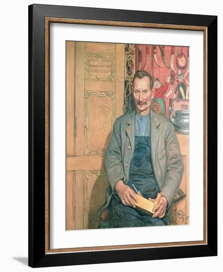 Hans Arnbom, the Carpenter-Carl Larsson-Framed Giclee Print