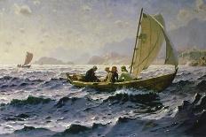 A Norwegian Fishing Boat, Near Bergen-Hans Dahl-Giclee Print