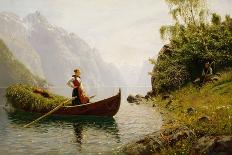 A Norwegian Fishing Boat, Near Bergen-Hans Dahl-Giclee Print
