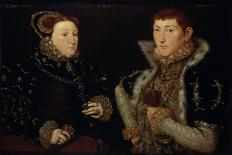 Lady Mary Neville and Her Son Gregory Fiennes, 10th Baron Dacre, 1559-Hans Eworth-Giclee Print