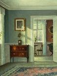 The Green Dining Room, (Oil on Canvas)-Hans Hilsoe-Giclee Print