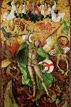 The Archangel Saint Michael in Combat with Lucifer, C.1490-1505 (Oil on Wood)-Hans the Elder Leu-Mounted Giclee Print