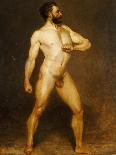 A Reclining Male Nude-Hans Von Staschiripka Canon-Premier Image Canvas