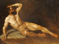 A Seated Male Nude-Hans Von Staschiripka Canon-Framed Giclee Print