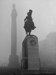Foggy View of Monuments in Trafalgar Square, London-Hans Wild-Photographic Print