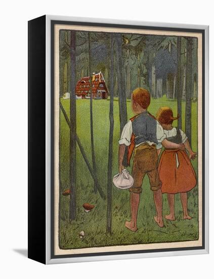 Hansel and Gretel See a Pretty Cottage in the Distance and Think They Might Shelter There-Willy Planck-Framed Stretched Canvas