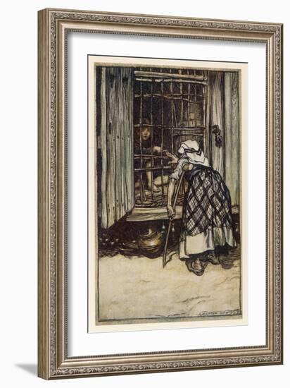 Hansel and Gretel-Arthur Rackham-Framed Art Print