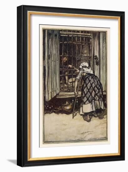 Hansel and Gretel-Arthur Rackham-Framed Art Print