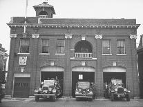 Fire Trucks Sitting Ready to Go at a Firehouse-Hansel Mieth-Photographic Print