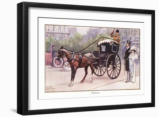 Hansom Cab-Ernest Ibbetson-Framed Giclee Print