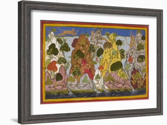 Hanuman Fetches the Magic Herbs-null-Framed Giclee Print