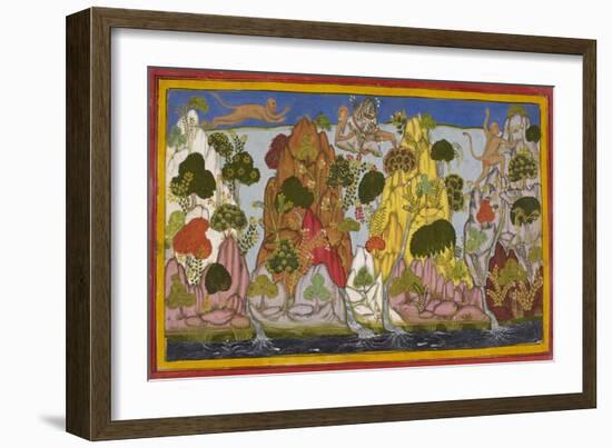 Hanuman Fetches the Magic Herbs-null-Framed Giclee Print