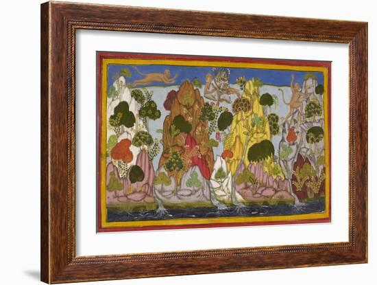 Hanuman Fetches the Magic Herbs-null-Framed Giclee Print