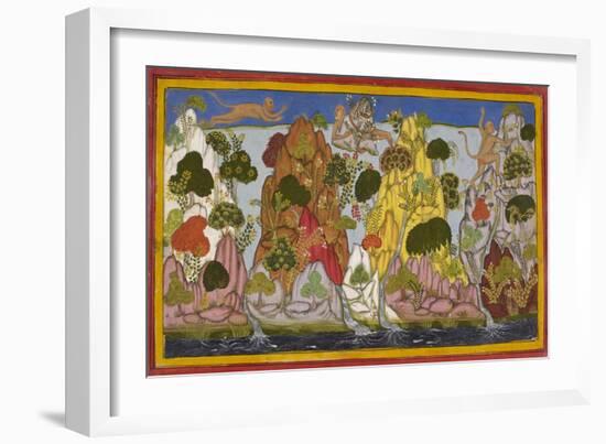 Hanuman Fetches the Magic Herbs-null-Framed Giclee Print