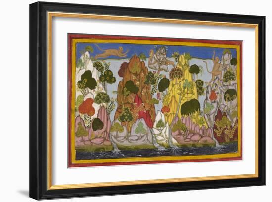 Hanuman Fetches the Magic Herbs-null-Framed Giclee Print