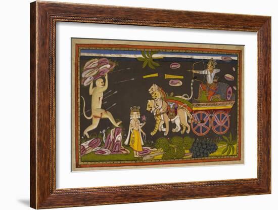 Hanuman Fighting-null-Framed Giclee Print