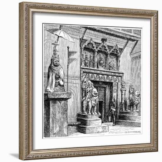 Hanuman Gate of the Royal Palace, Kathmandu, Nepal, 1895-C Goutzwiller-Framed Giclee Print