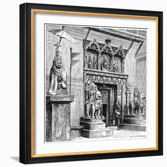 Hanuman Gate of the Royal Palace, Kathmandu, Nepal, 1895-C Goutzwiller-Framed Giclee Print