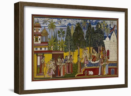 Hanuman in the Ashoka Grove-null-Framed Giclee Print