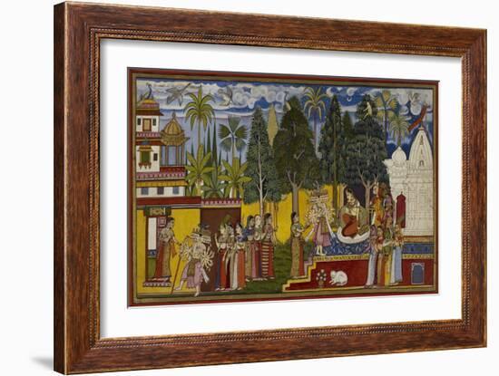 Hanuman in the Ashoka Grove-null-Framed Giclee Print