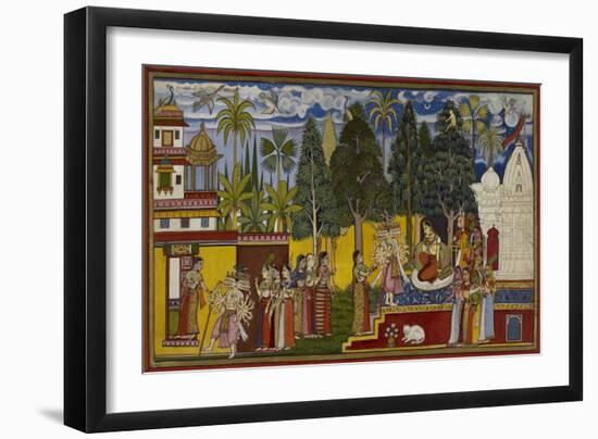 Hanuman in the Ashoka Grove-null-Framed Giclee Print