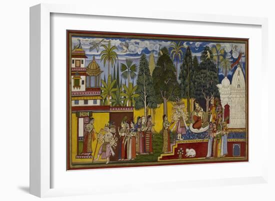 Hanuman in the Ashoka Grove-null-Framed Giclee Print