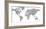 Hànzì Kanji World Map -Charlotte Bassin-Framed Giclee Print