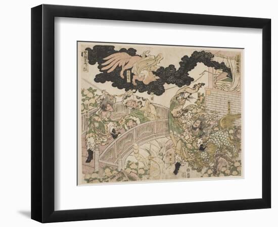 Hanzokuy-O Kiubi No Kitsune, 1806 (Woodblock Print)-Katsushika Hokusai-Framed Giclee Print