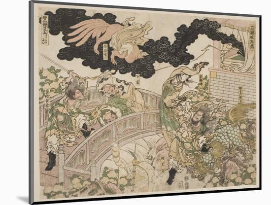 Hanzokuy-O Kiubi No Kitsune, 1806 (Woodblock Print)-Katsushika Hokusai-Mounted Giclee Print